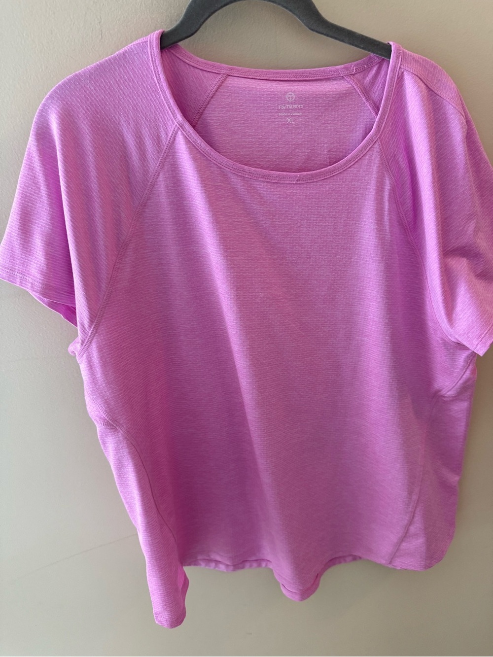 T by TALBOTS Mesh athletic top pink size Large